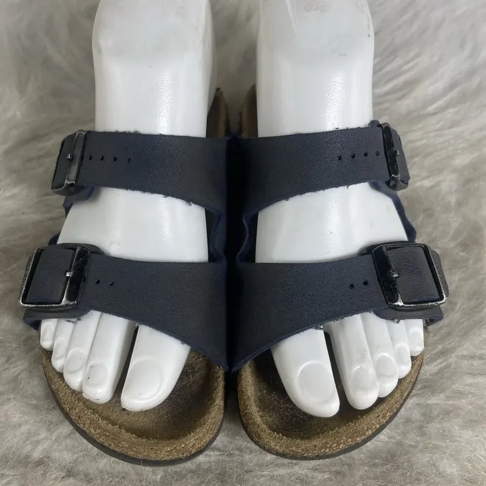 Birkenstock Arizona Blue Navy Birko-Flor Sandals Kids EU 32 US 1